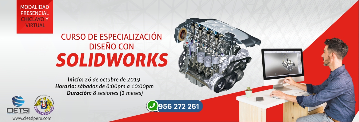 CURSO DE ESPECIALIZACIÓN DISEÑO CON SOLIDWORKS 2019 (NUEVO)