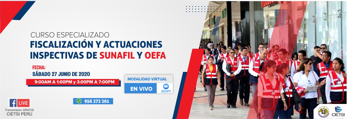 curso especializado fiscalizaciOn y actuaciones inspectivas de sunafil y oefa 2020