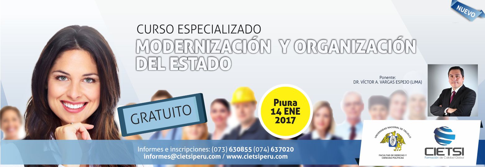 curso especializado modernizaciOn y organizaciOn del estado 2017      gratuito