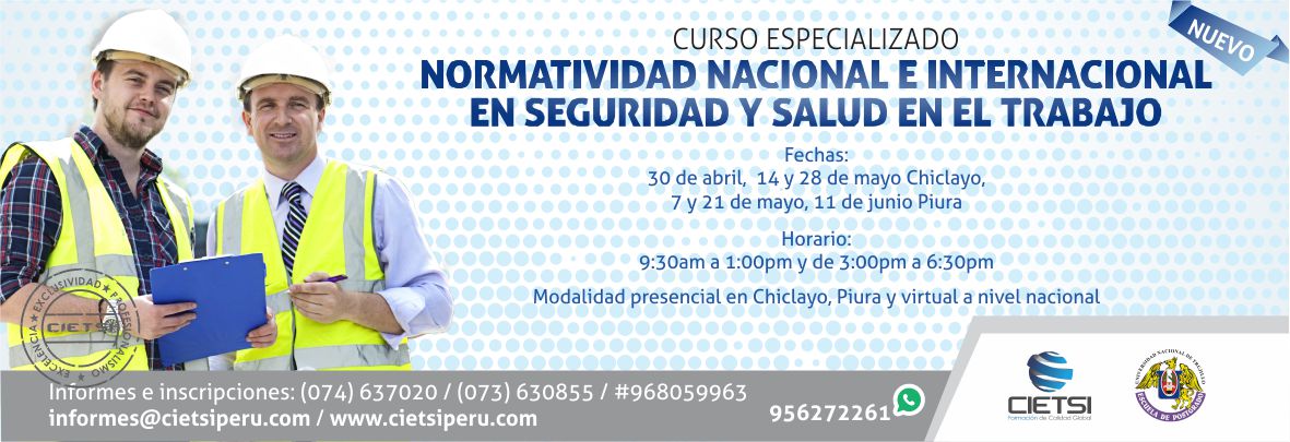 CURSO ESPECIALIZADO NORMATIVIDAD NACIONAL E INTERNACIONAL EN SEGURIDAD Y SALUD EN EL TRABAJO