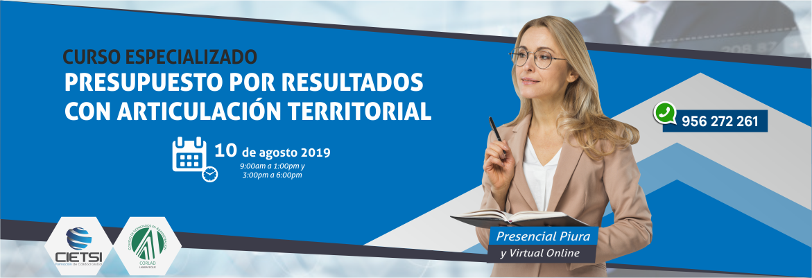 CURSO ESPECIALIZADO PRESUPUESTO POR RESULTADOS CON ARTICULACIÓN TERRITORIAL 2019 (NUEVO)