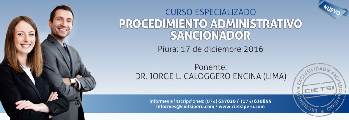 CURSO ESPECIALIZADO PROCEDIMIENTO ADMINISTRATIVO SANCIONADOR