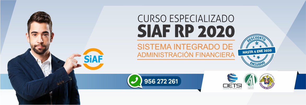 curso especializado sistema integrado de administraciOn financiera de los recursos pUblicos siaf rp 2020 nuevo