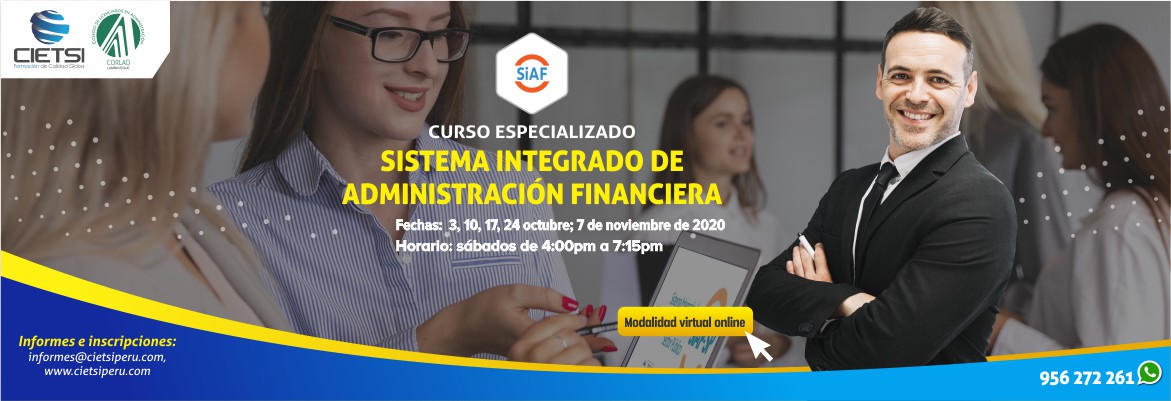 CURSO ESPECIALIZADO SISTEMA INTEGRADO DE ADMINISTRACIÓN FINANCIERA SIAF RP 2020