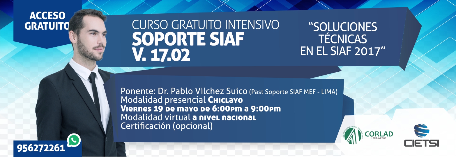 CURSO INTENSIVO SOPORTE SIAF V. 17.02.00 