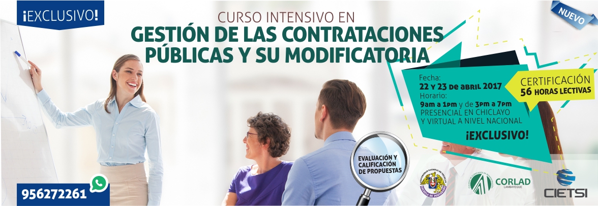 curso intensivo gestiOn de las contrataciones pUblicas y su modificatoria 2017