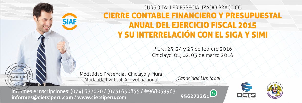 curso taller especializado prActico    cierre contable financiero y presupuestal anual del ejercicio fiscal 2015 y su interrelaciOn con el siga y simi