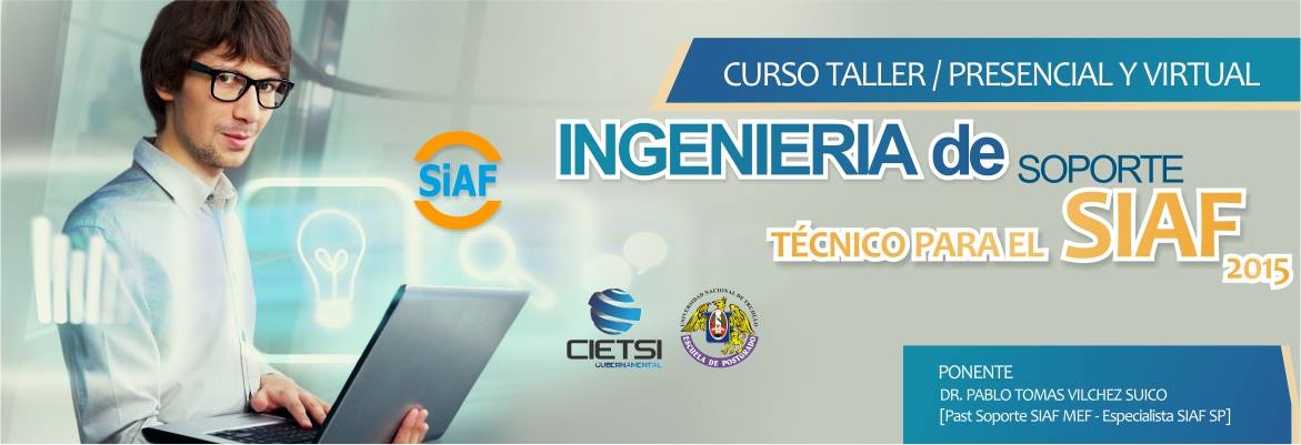 curso taller ingenierIa de soporte tEcnico para el siaf del sector pUblico    siaf sp 2015