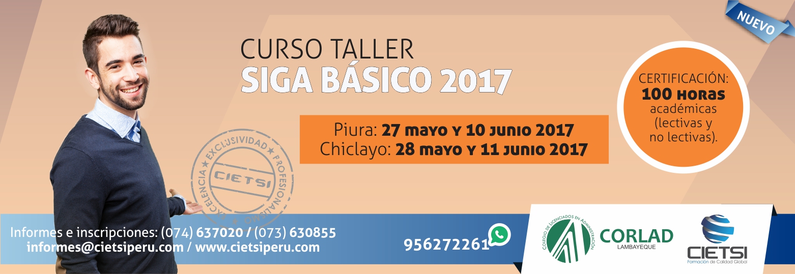 CURSO TALLER SIGA BÁSICO 2017 
