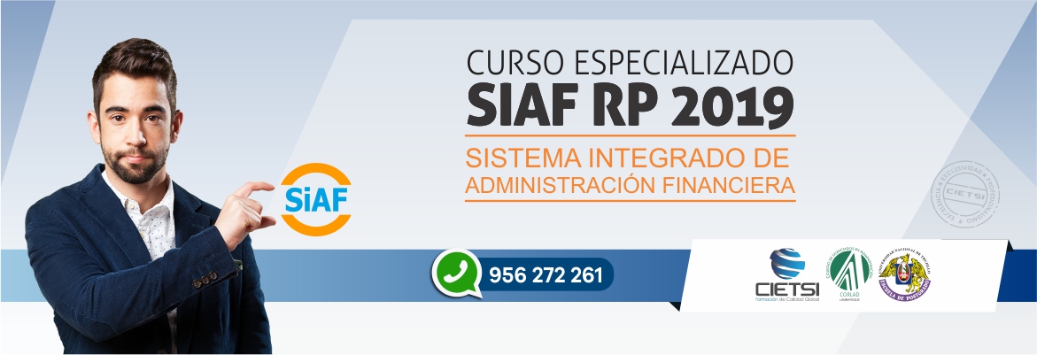 curso taller sistema integrado de administraciOn financiera de los recursos pUblicos siaf rp 2019