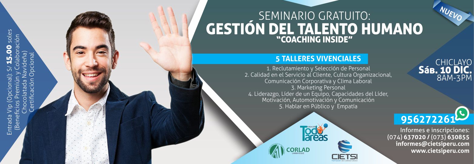 SEMINARIO GRATUITO GESTIÓN DEL TALENTO HUMANO