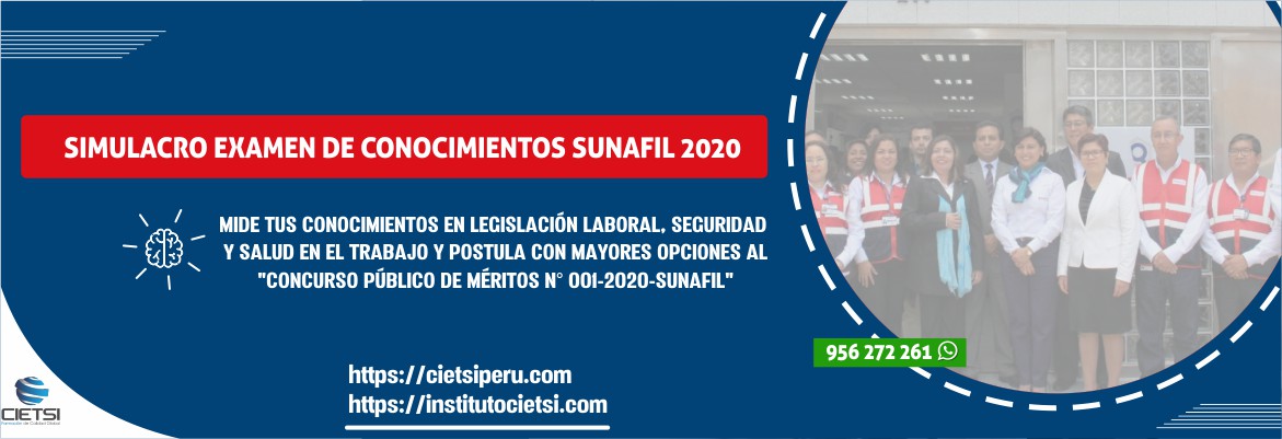 SIMULACRO EXAMEN DE CONOCIMIENTOS SUNAFIL 2020