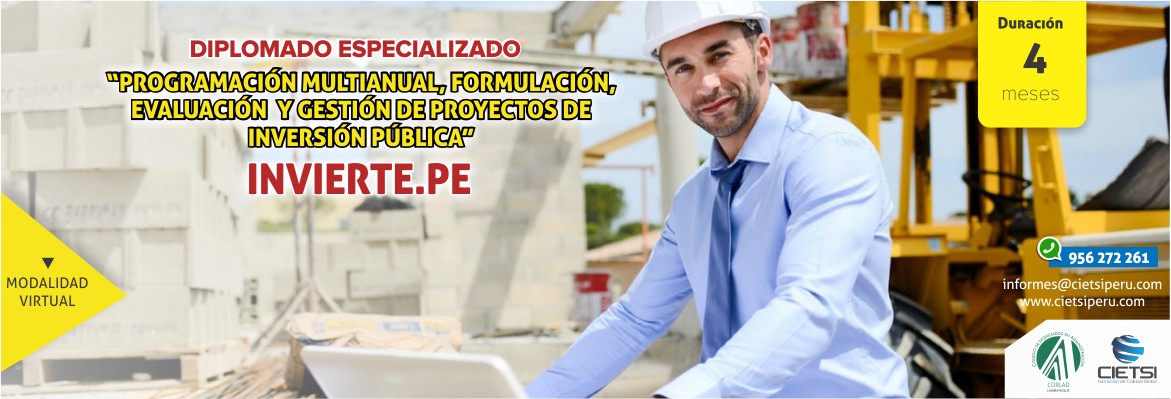 diplomado de especializaciOn en proyectos de inversiOn pUblica inviertepe 2020