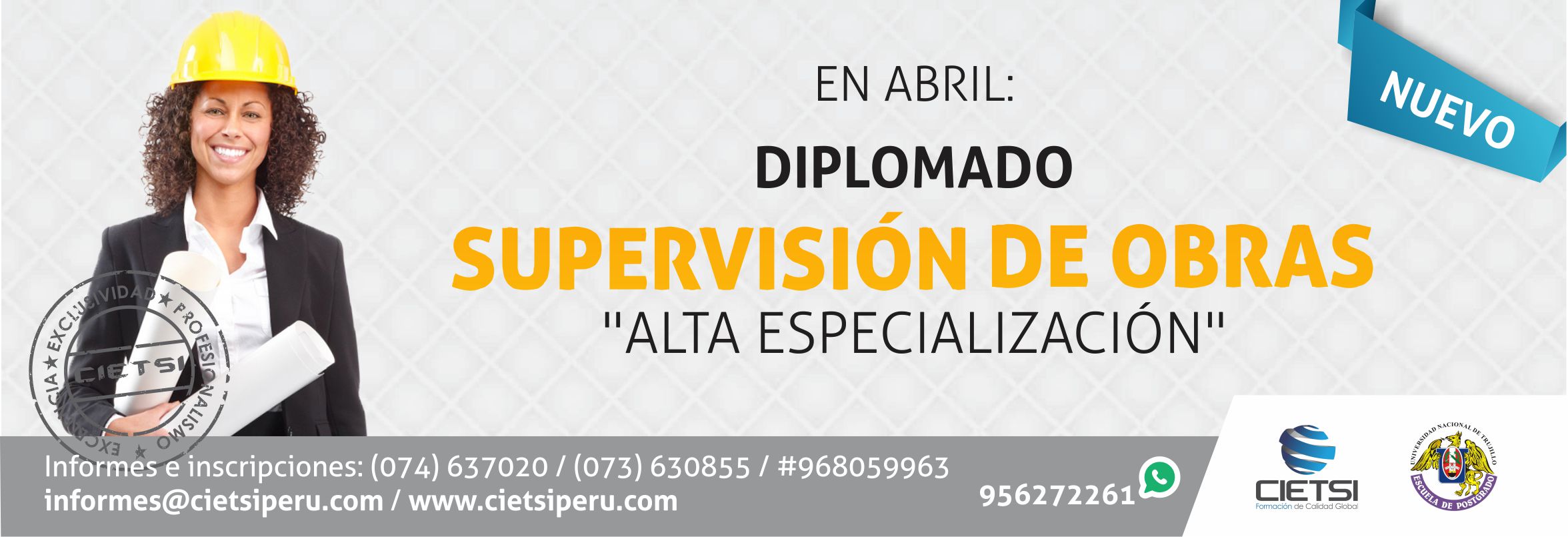 diplomado en supervisiOn de obras 2016   alta especializaciOn